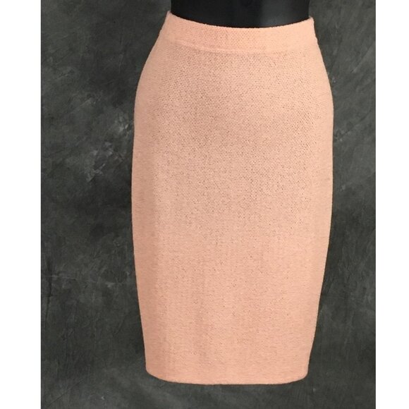 BEAUTIFUL St John evening knit light orange rhinestones jacket skirt suit 10 12 - Picture 9 of 11